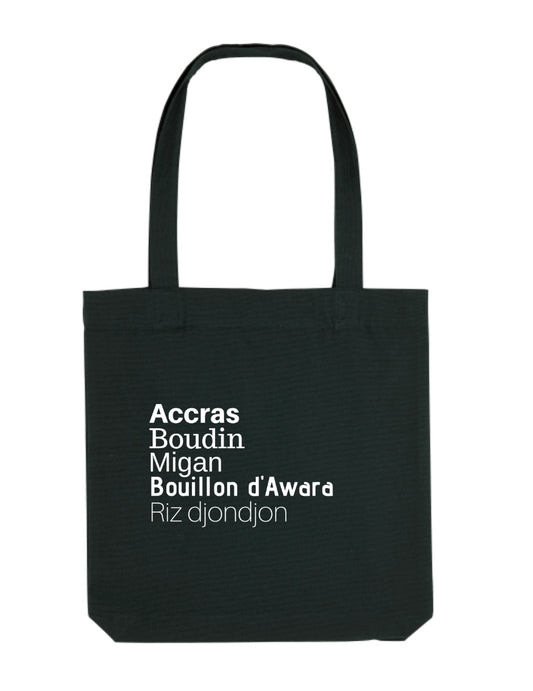 Tote bag épais noir Plats d’Antan 2