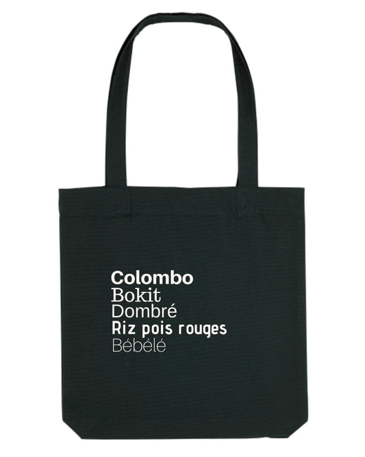 Tote bag épais noir Plats d’Antan