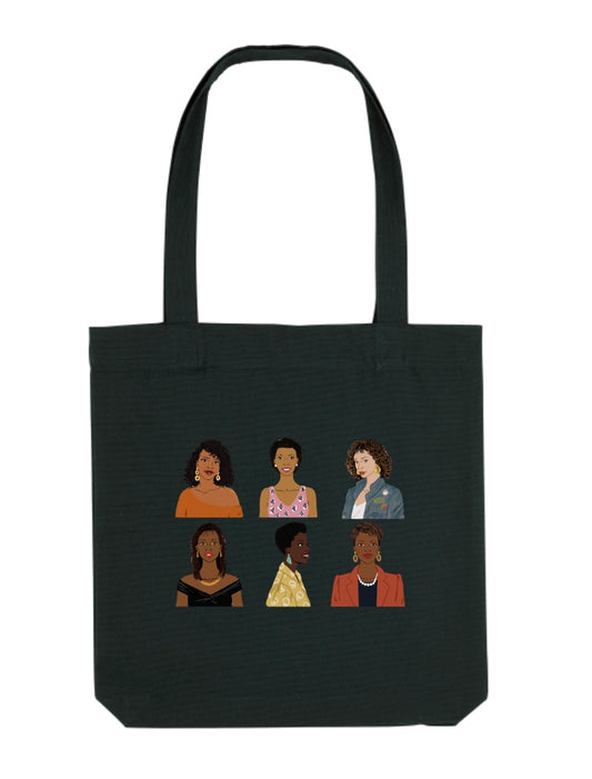 Tote bag épais noir Femmes Antillaises