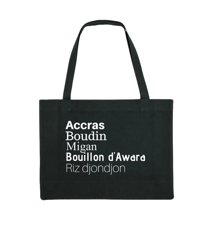 Sac cabas noir « Plats d’Antan » 2