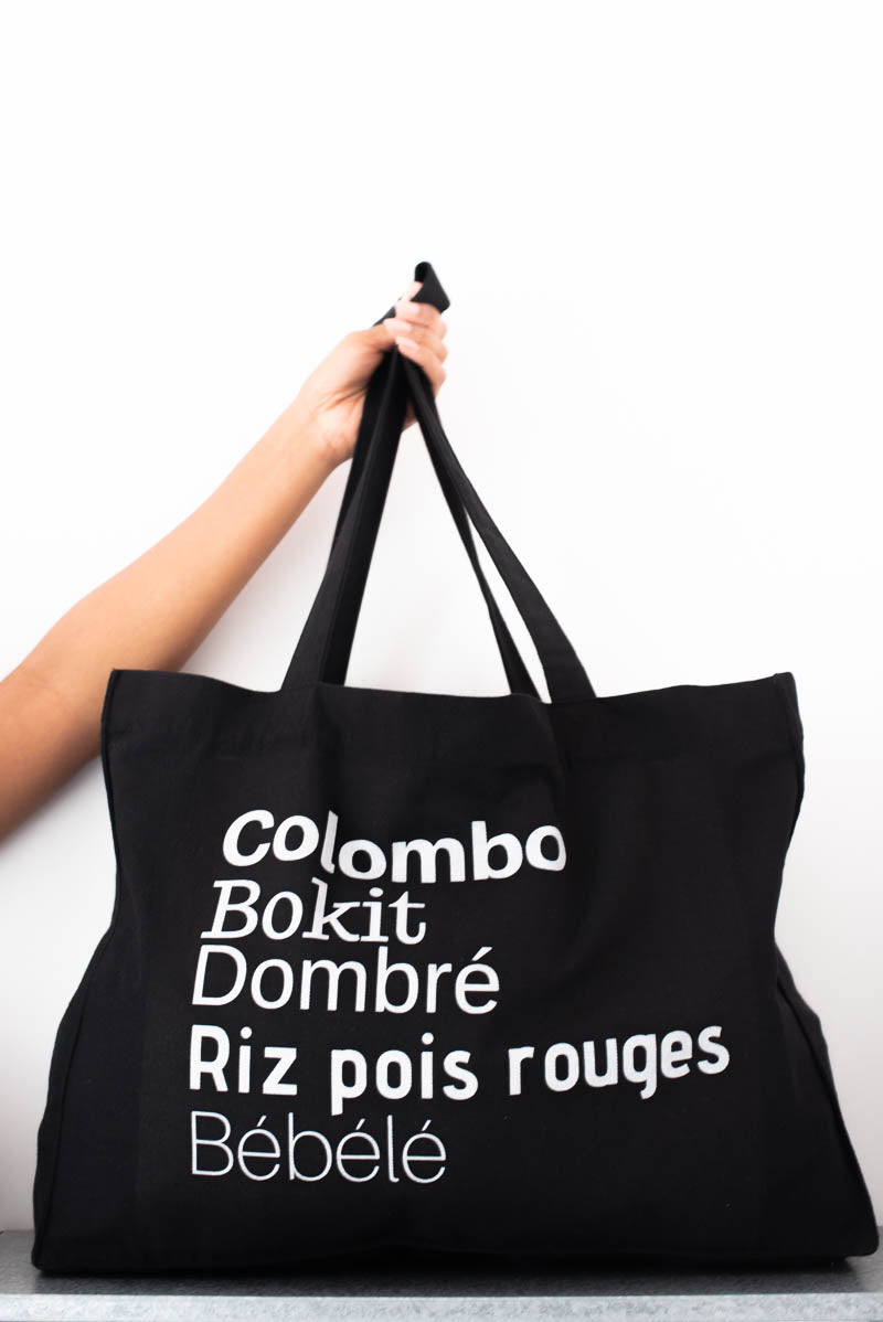 Sac cabas noir « Plats d’Antan »